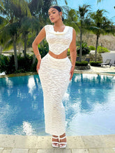 Women's V-Neck Slim Fit Vest And Skirt Set